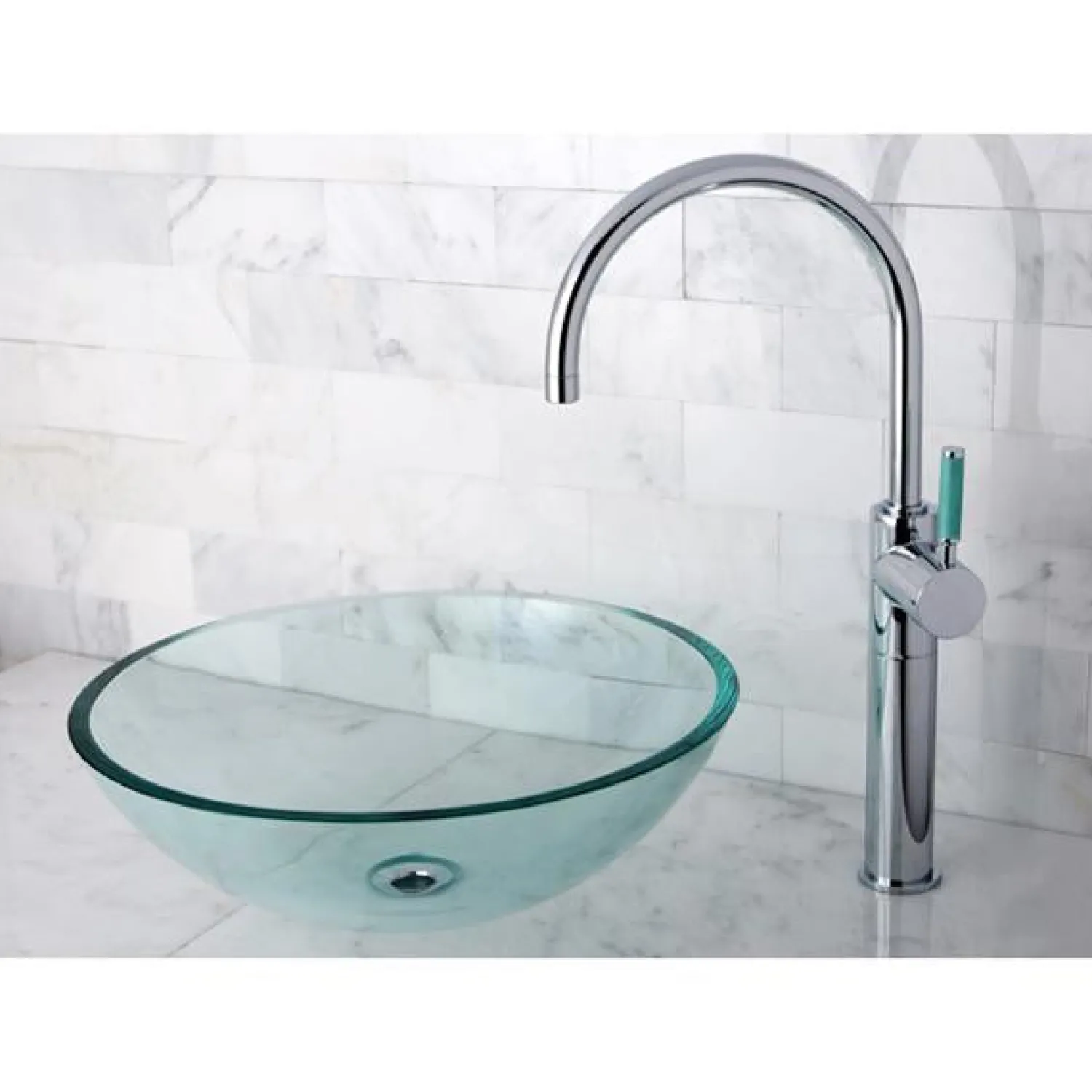 Clearance Green Eden Single Handle Vessel Sink Faucet without Plate and Pop-up Vessel Faucets