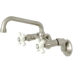 Discount 2-Handle 2-Hole Wall Mount Kitchen Faucet Wall Mounted Kitchen Faucets