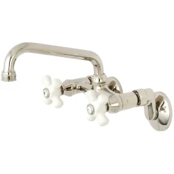 Discount 2-Handle 2-Hole Wall Mount Kitchen Faucet Wall Mounted Kitchen Faucets