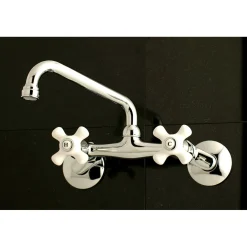 Discount 2-Handle 2-Hole Wall Mount Kitchen Faucet Wall Mounted Kitchen Faucets