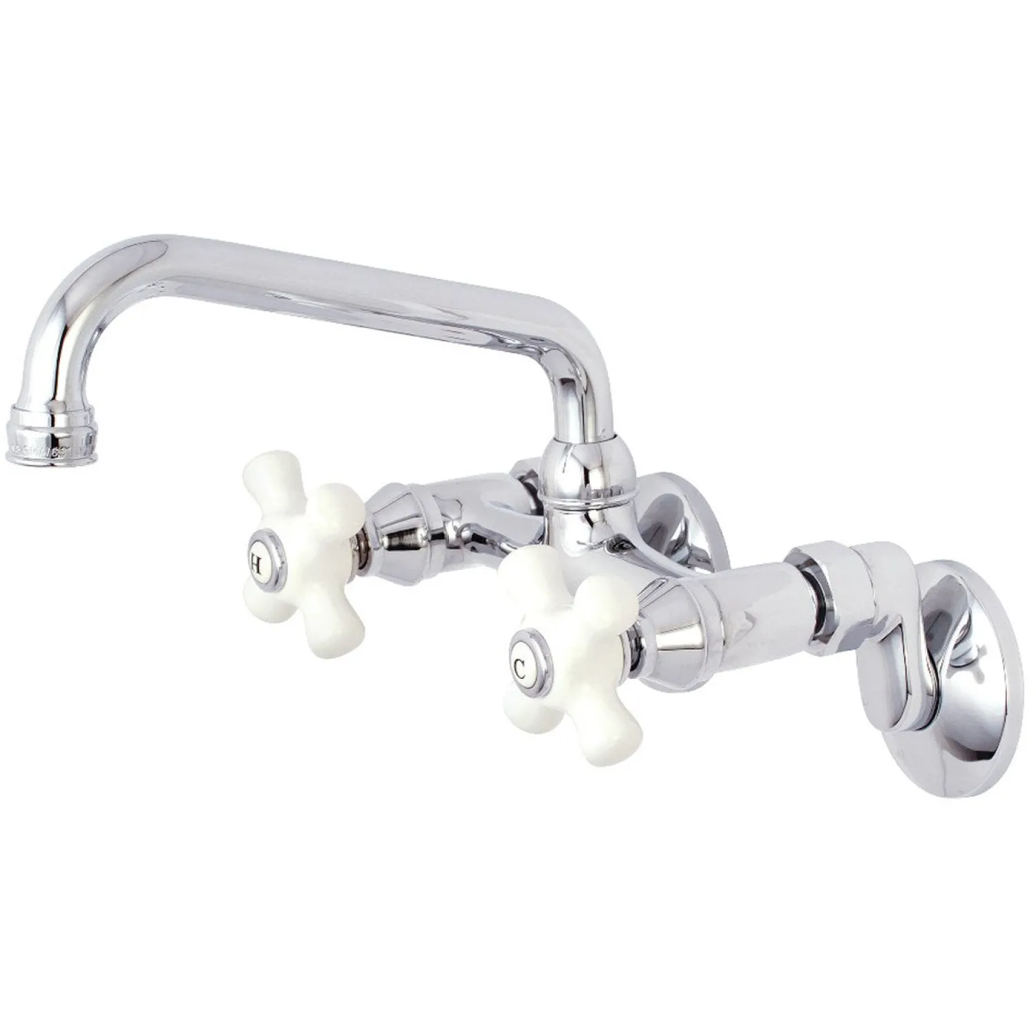 Discount 2-Handle 2-Hole Wall Mount Kitchen Faucet Wall Mounted Kitchen Faucets