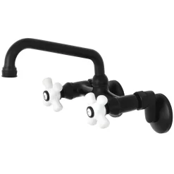 Discount 2-Handle 2-Hole Wall Mount Kitchen Faucet Wall Mounted Kitchen Faucets