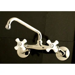 Discount 2-Handle 2-Hole Wall Mount Kitchen Faucet Wall Mounted Kitchen Faucets