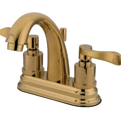 New 2-Handle 4-Inch Centerset Bathroom Faucet with Brass Pop-Up 4" Center Set