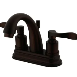 New 2-Handle 4-Inch Centerset Bathroom Faucet with Brass Pop-Up 4