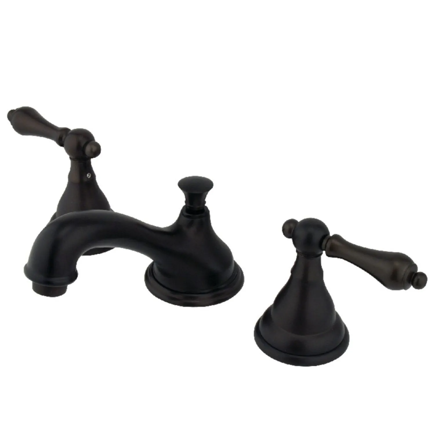 Hot 2-Handle 8-Inch Widespread Bathroom Faucet with Brass Pop-Up 8" Widespread