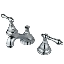 Hot 2-Handle 8-Inch Widespread Bathroom Faucet with Brass Pop-Up 8