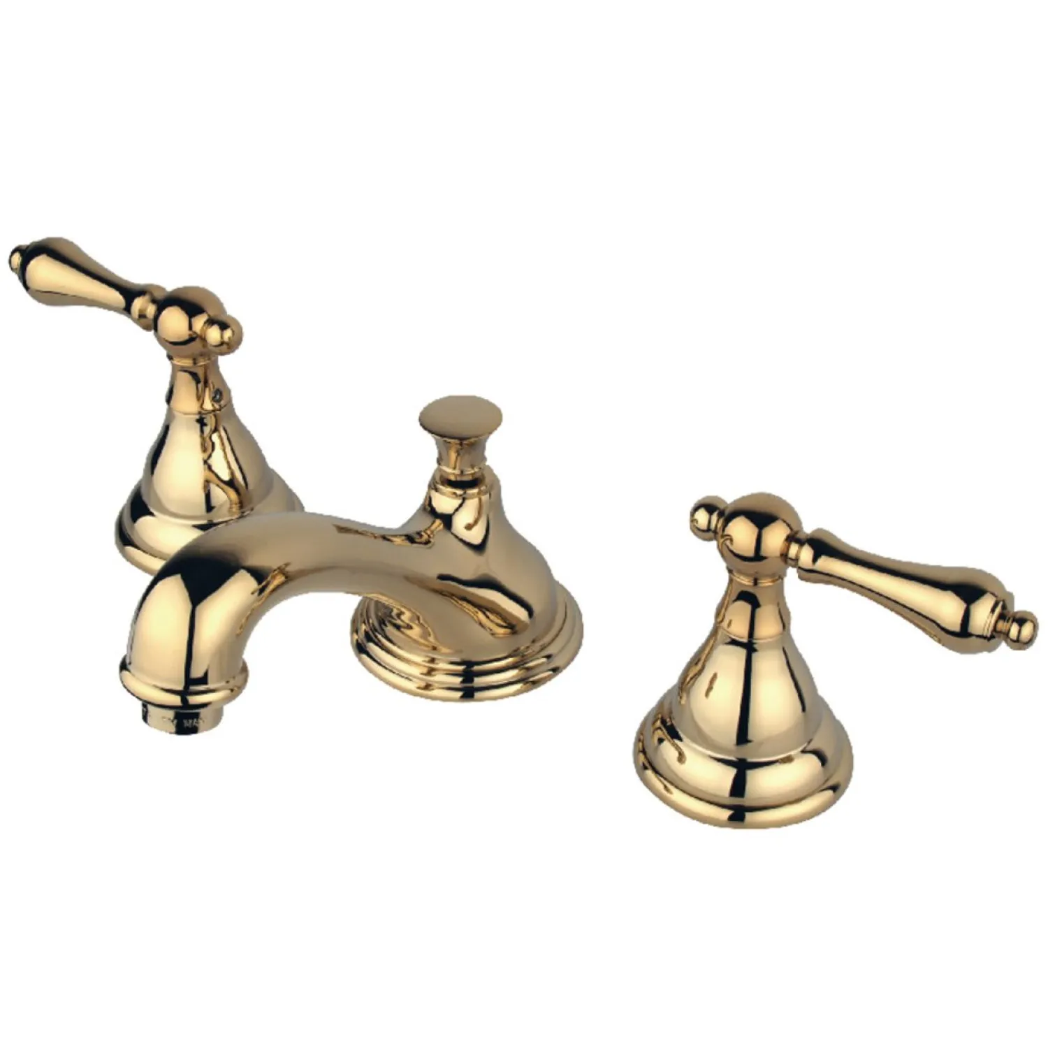 Hot 2-Handle 8-Inch Widespread Bathroom Faucet with Brass Pop-Up 8" Widespread