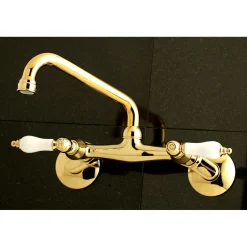 Discount 2-Handle Wall Mount Kitchen Faucet Wall Mounted Kitchen Faucets