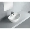 Clearance Harmon White China Vessel Bathroom Sink with Overflow Hole and Faucet Hole Above Counter / Vessel Sinks