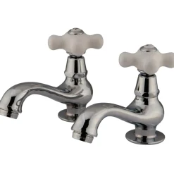 New Heritage Basin Tap Faucet with Porcelain Cross Handle Single Hole|Basin Faucet Separates