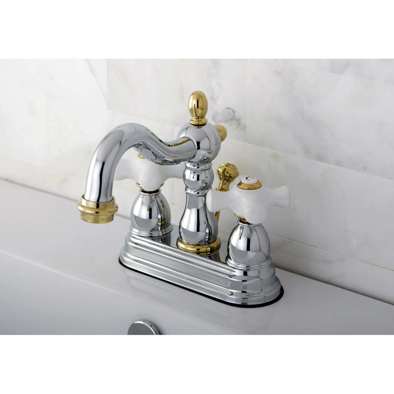 Sale Heritage 4" Centerset 3-Hole Bathroom Faucet 4" Center Set