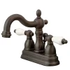 Online Heritage 4" Centerset Two Handle Lavatory Faucet with Brass Pop-up 4" Center Set