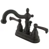 Hot Heritage 4" Centerset Deck Mount 3-Hole Bathroom Faucet 4" Center Set