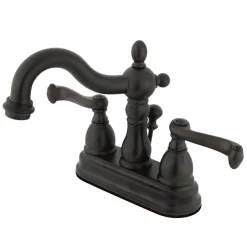 Hot Heritage 4" Centerset Deck Mount 3-Hole Bathroom Faucet 4" Center Set