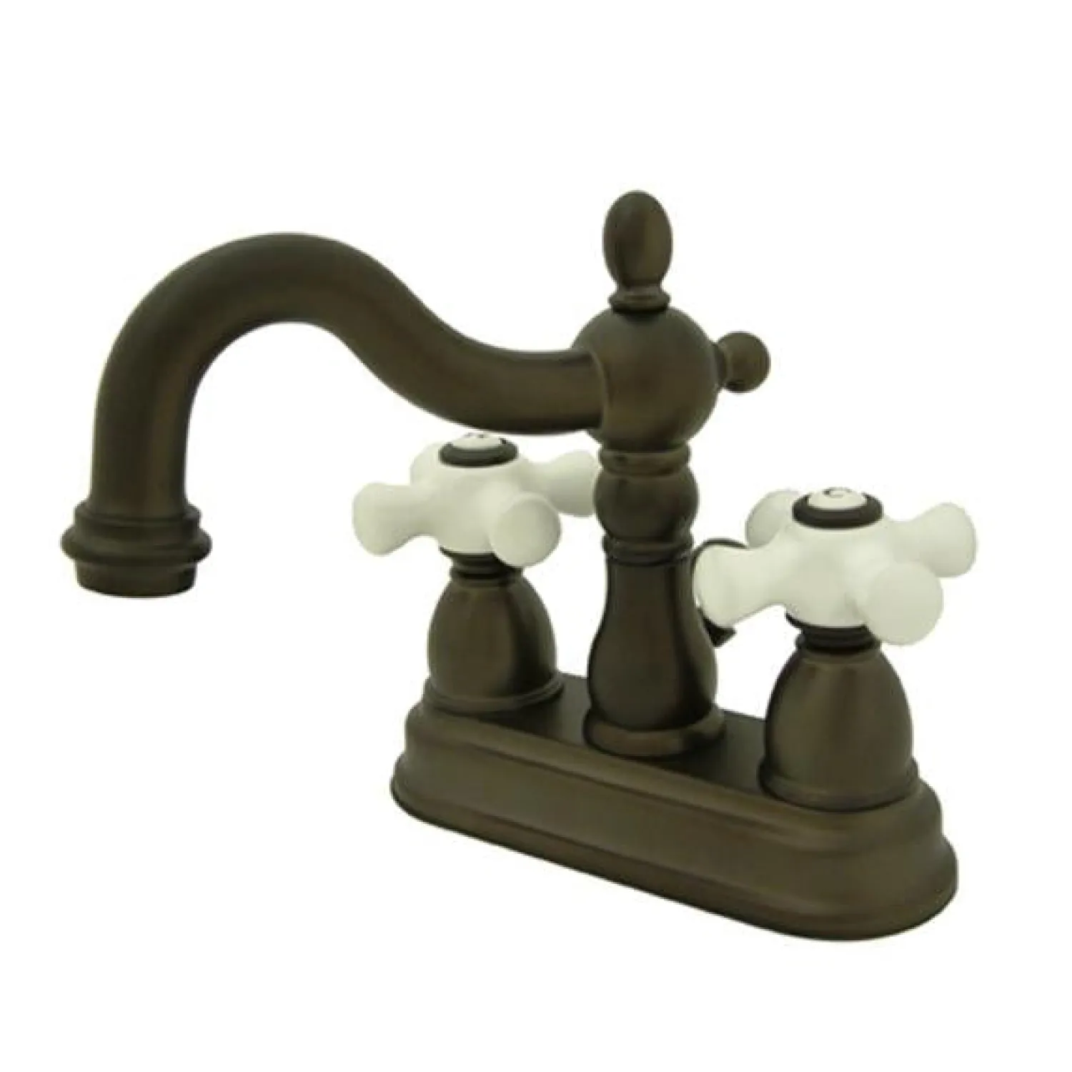New Heritage Classic 4" Centerset Two Handle Lavatory Faucet with Brass Pop-up 4" Center Set