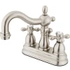 Hot Heritage Classic Two Handle 4" Centerset Lavatory Faucet with Brass Pop-up 4" Center Set