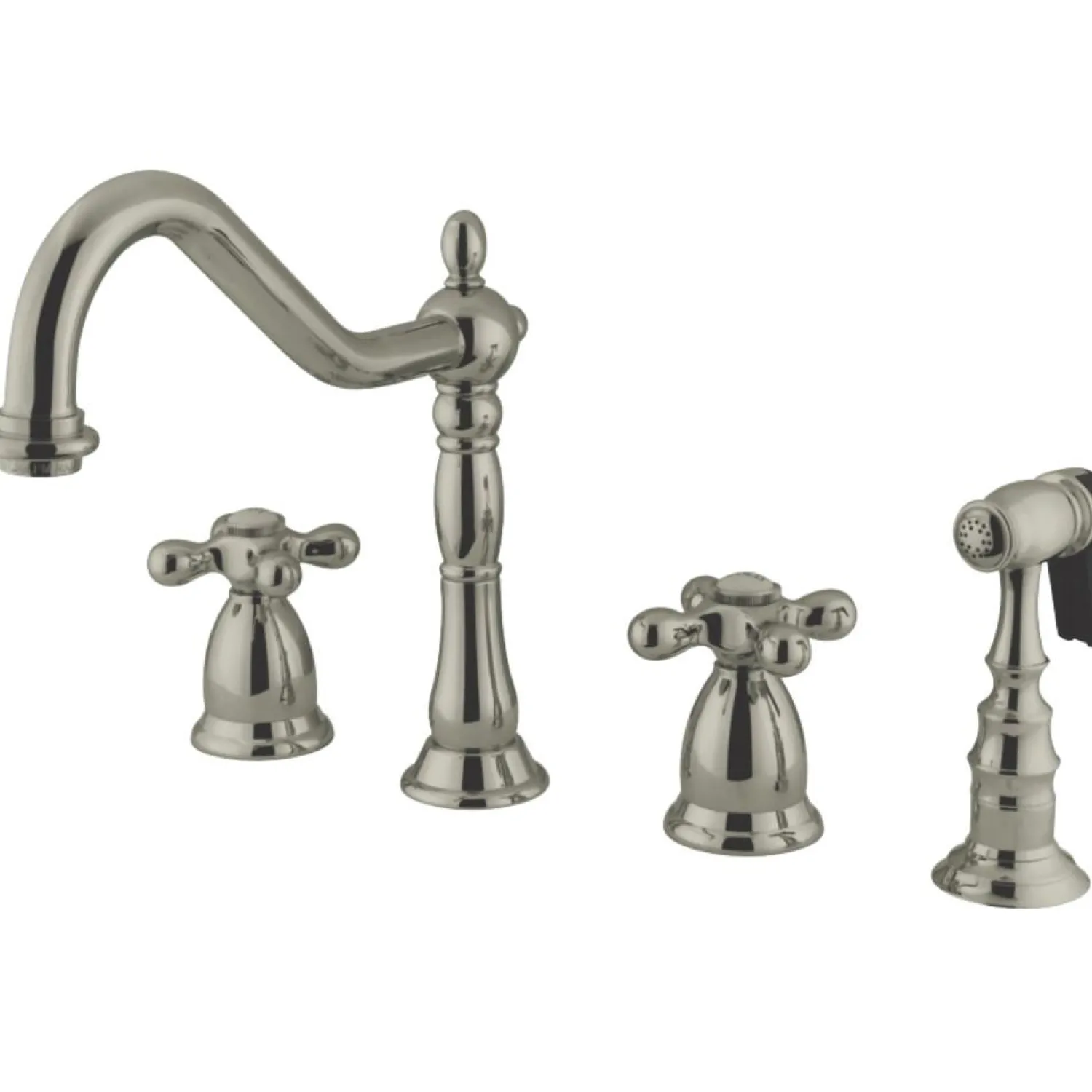 Outlet Heritage Cross-Handle Widespread Kitchen Faucet Widespread Kitchen Faucets