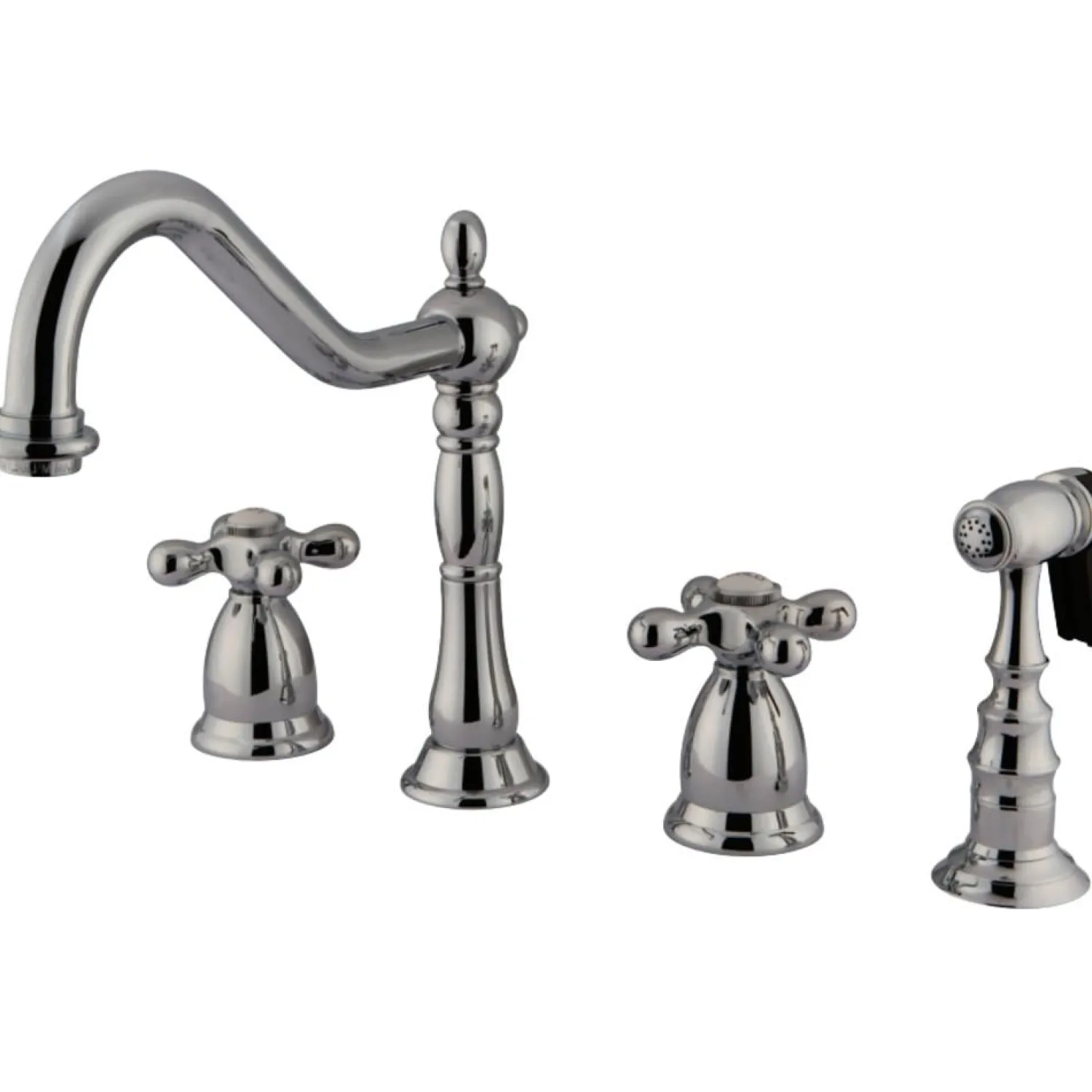 Outlet Heritage Cross-Handle Widespread Kitchen Faucet Widespread Kitchen Faucets