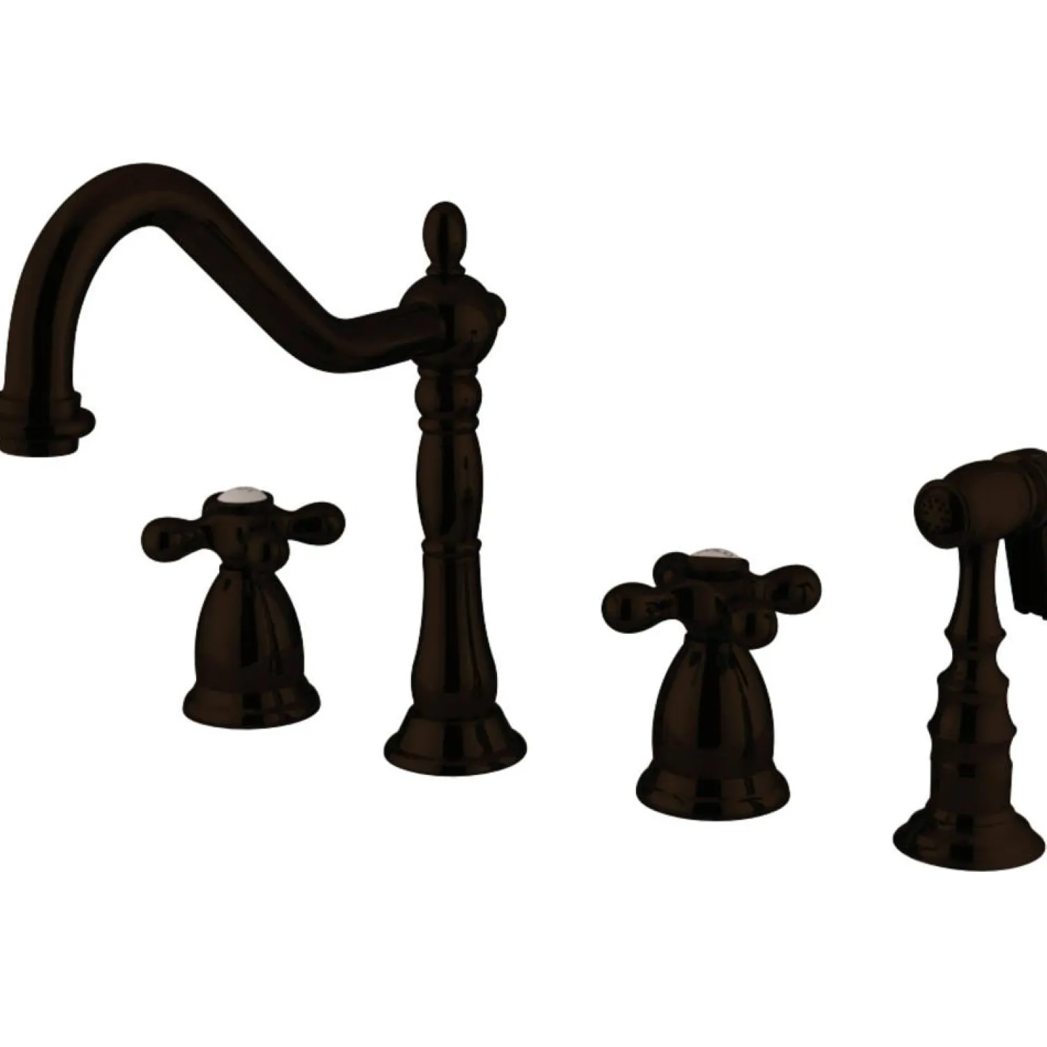 Outlet Heritage Cross-Handle Widespread Kitchen Faucet Widespread Kitchen Faucets
