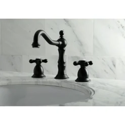 Discount Heritage Cross-Handle 8-Inch Widespread Bathroom Faucet 8" Widespread