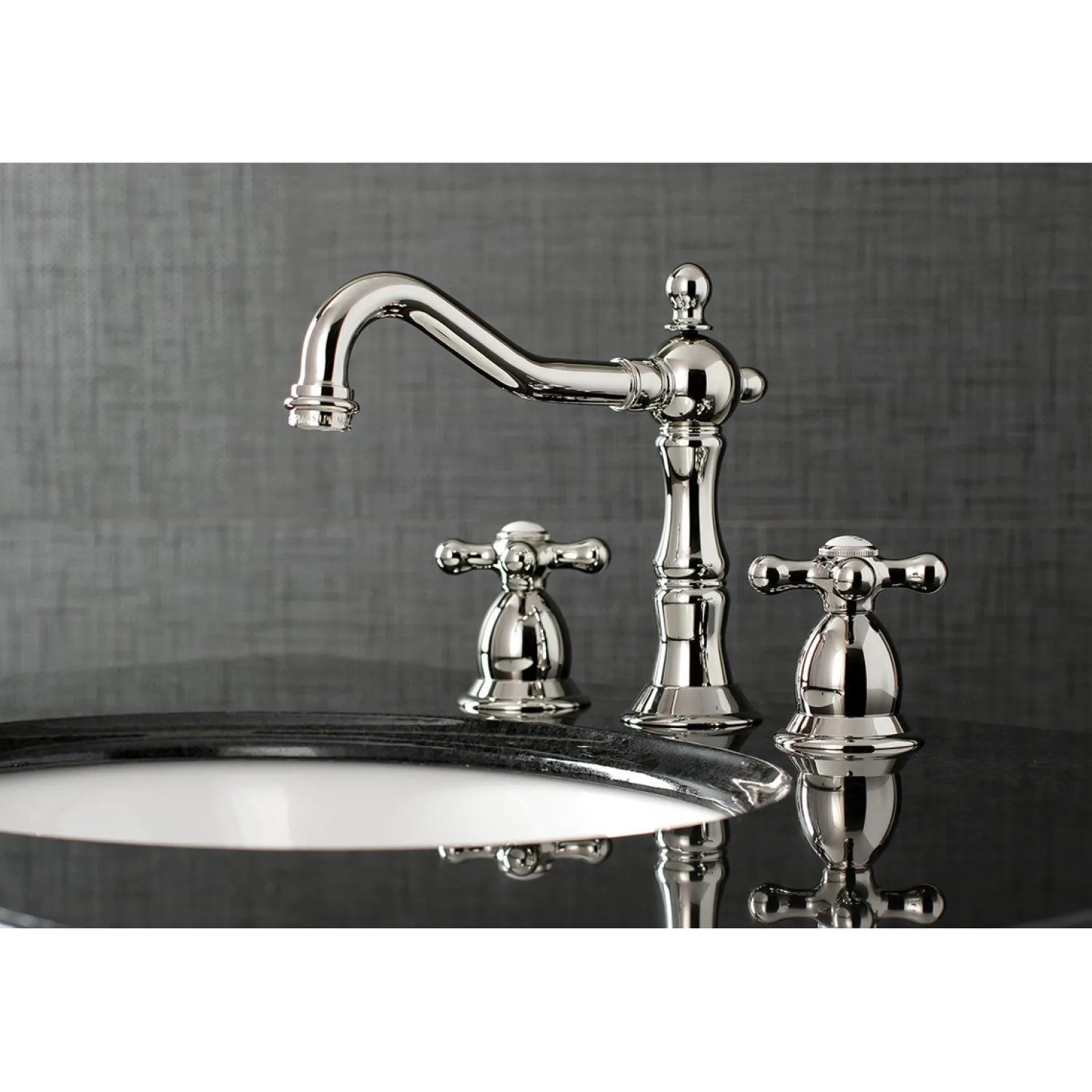 Discount Heritage Cross-Handle 8-Inch Widespread Bathroom Faucet 8" Widespread