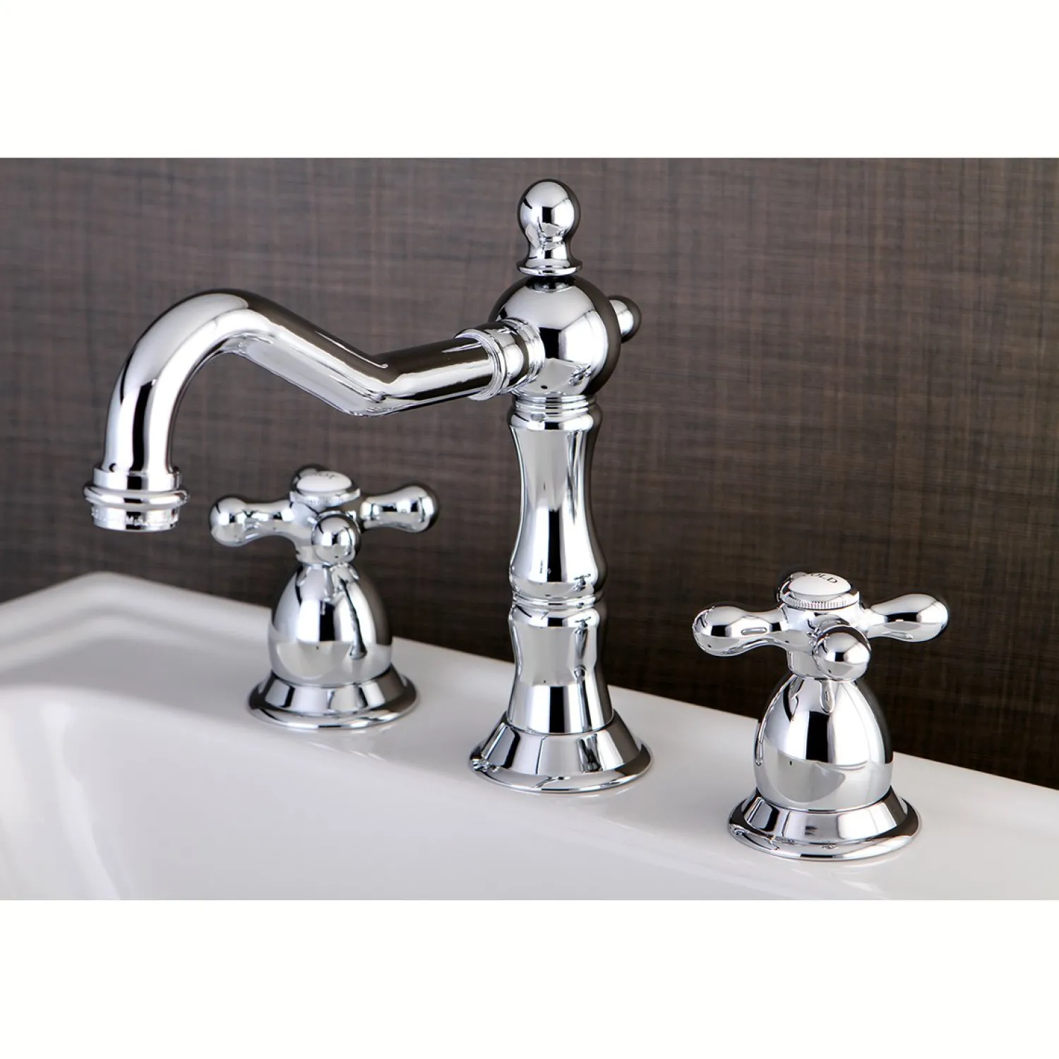 Discount Heritage Cross-Handle 8-Inch Widespread Bathroom Faucet 8" Widespread