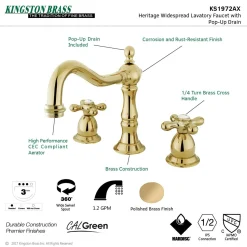 Discount Heritage Cross-Handle 8-Inch Widespread Bathroom Faucet 8