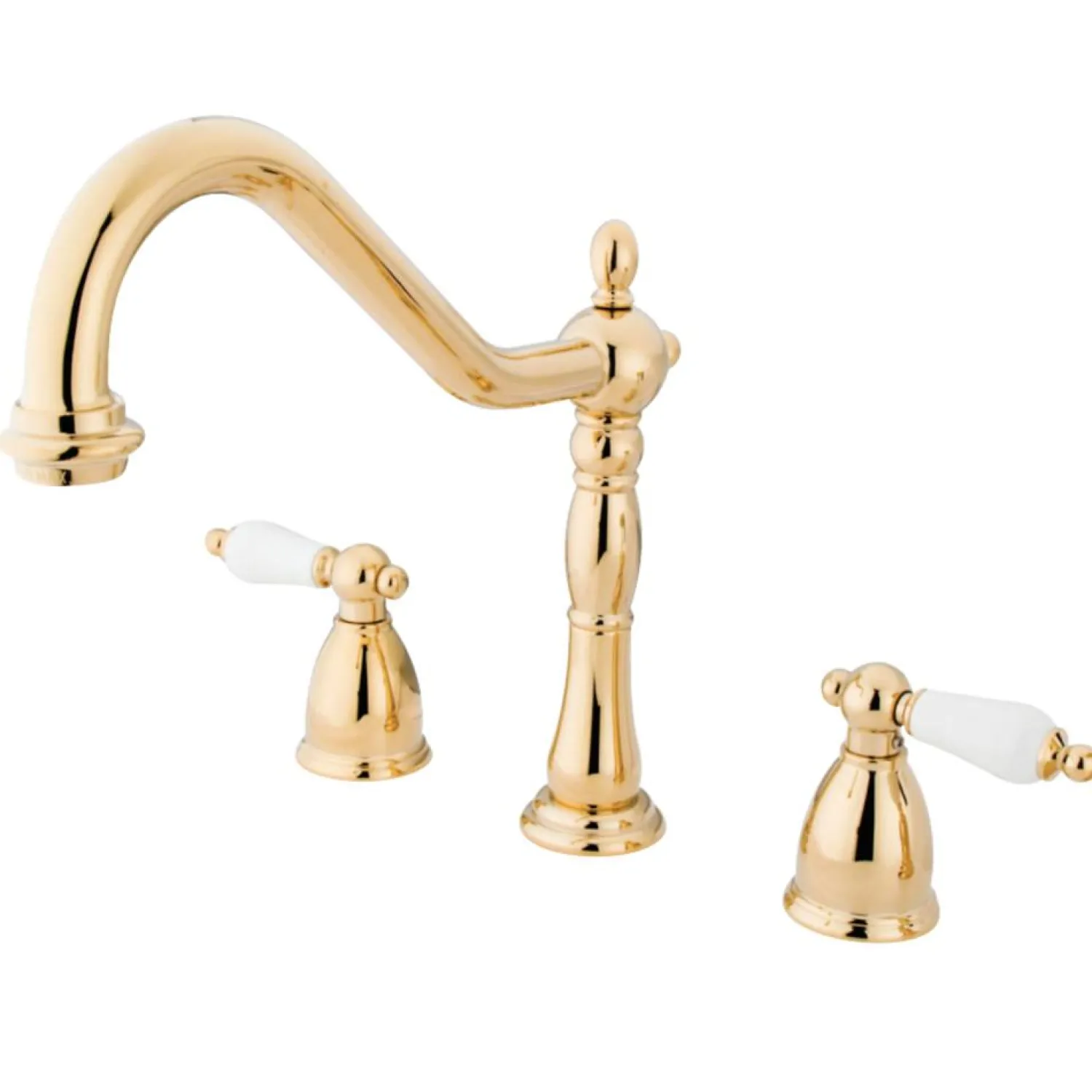 Discount Heritage Deck Mount Widespread Kitchen Faucet Widespread Kitchen Faucets