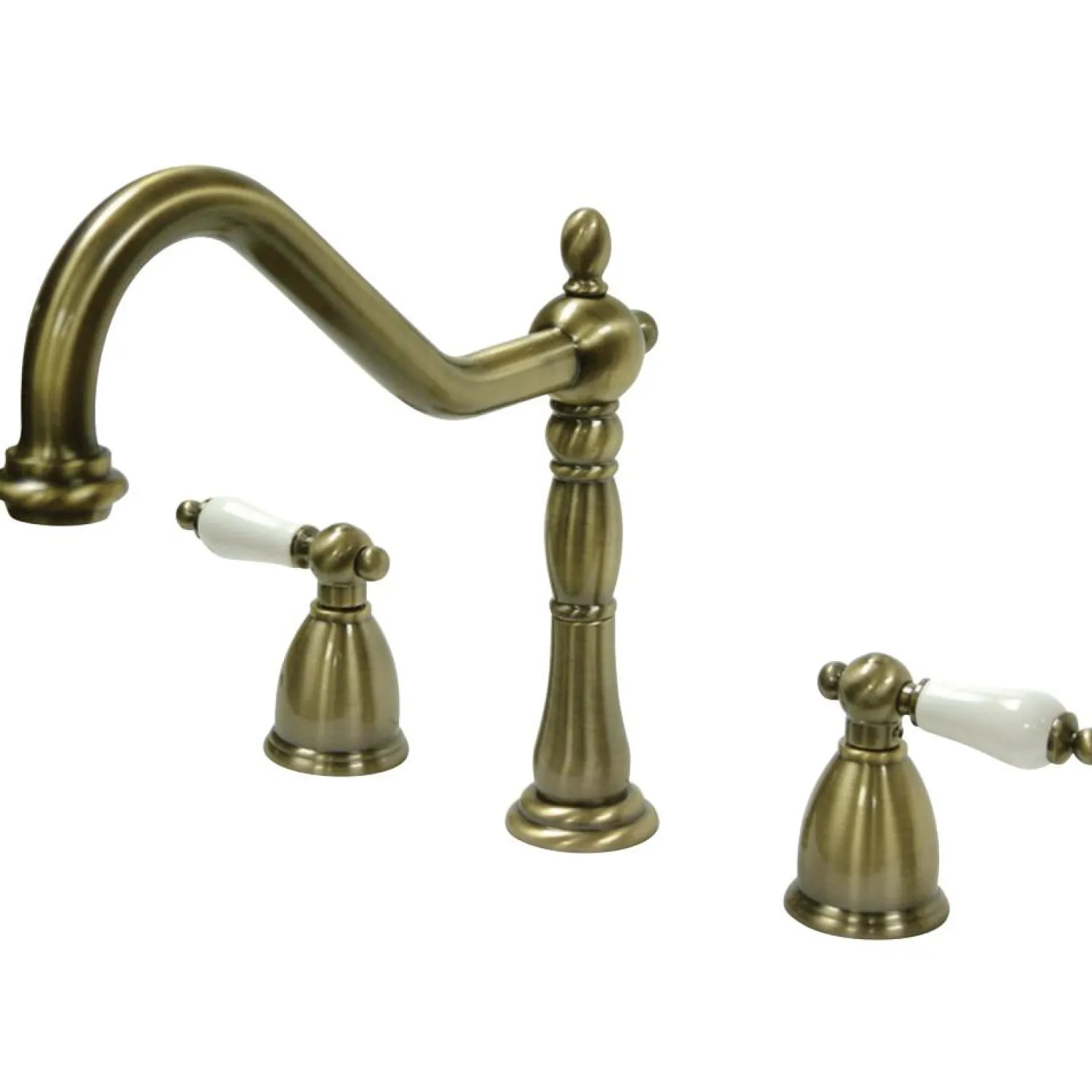 Discount Heritage Deck Mount Widespread Kitchen Faucet Widespread Kitchen Faucets