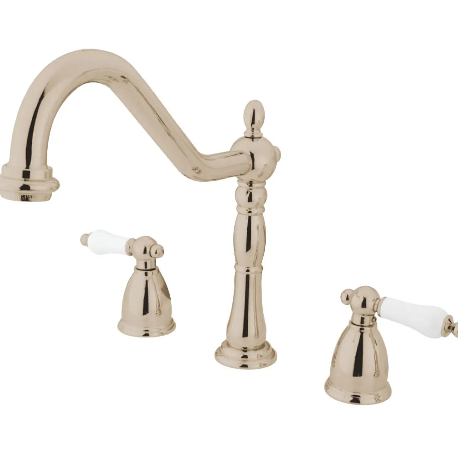 Discount Heritage Deck Mount Widespread Kitchen Faucet Widespread Kitchen Faucets