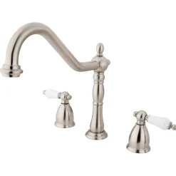 Discount Heritage Deck Mount Widespread Kitchen Faucet Widespread Kitchen Faucets