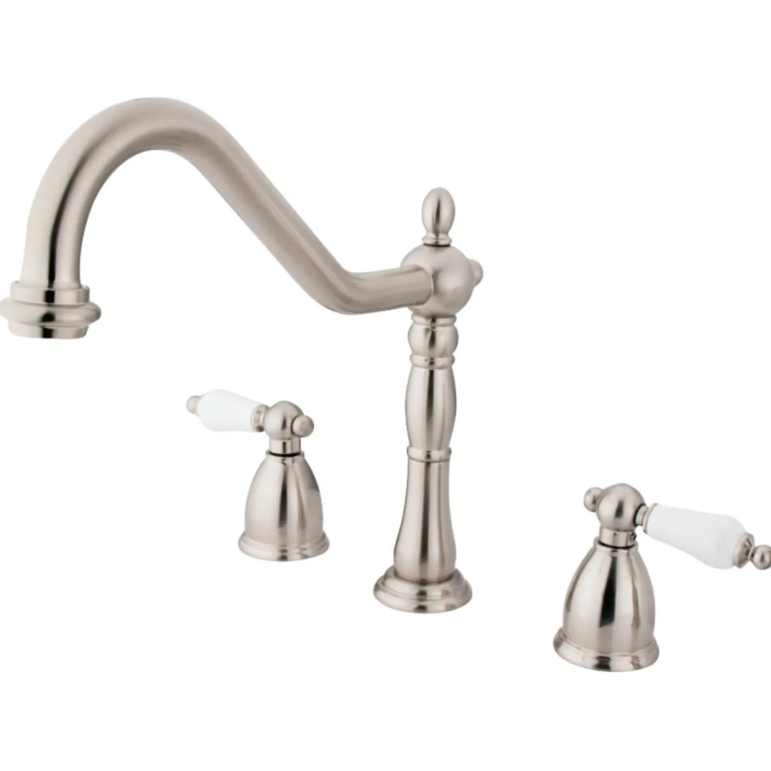 Discount Heritage Deck Mount Widespread Kitchen Faucet Widespread Kitchen Faucets