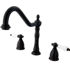 Discount Heritage Deck Mount Widespread Kitchen Faucet Widespread Kitchen Faucets