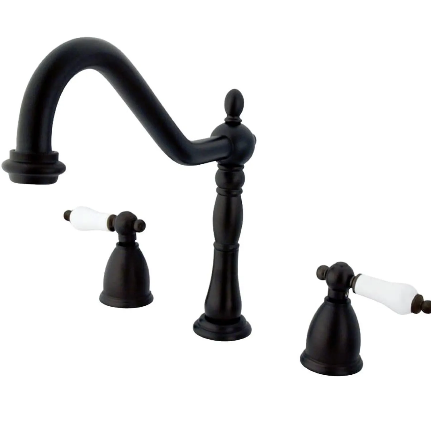 Discount Heritage Deck Mount Widespread Kitchen Faucet Widespread Kitchen Faucets