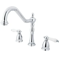 Discount Heritage Deck Mount Widespread Kitchen Faucet Widespread Kitchen Faucets