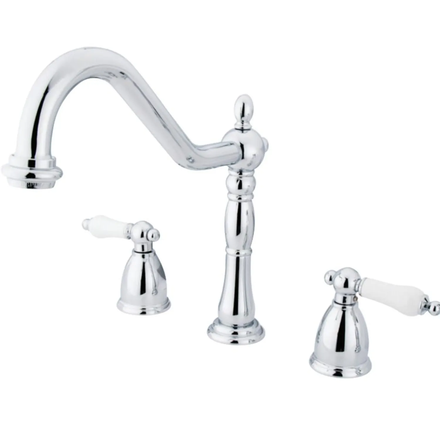 Discount Heritage Deck Mount Widespread Kitchen Faucet Widespread Kitchen Faucets