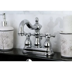 Outlet Heritage Deck Mount 3-Hole 4-Inch Centerset Bathroom Faucet 4