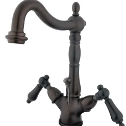 Online Heritage Deck Mount 4-Inch Centerset Bathroom Faucet with Pop-Up Drain Single Hole|4