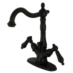 Online Heritage Deck Mount 4-Inch Centerset Bathroom Faucet with Pop-Up Drain Single Hole|4