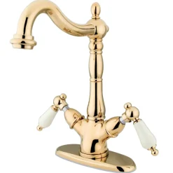 Online Heritage Deck Mount 2-Handle Vessel Sink Faucet Vessel Faucets