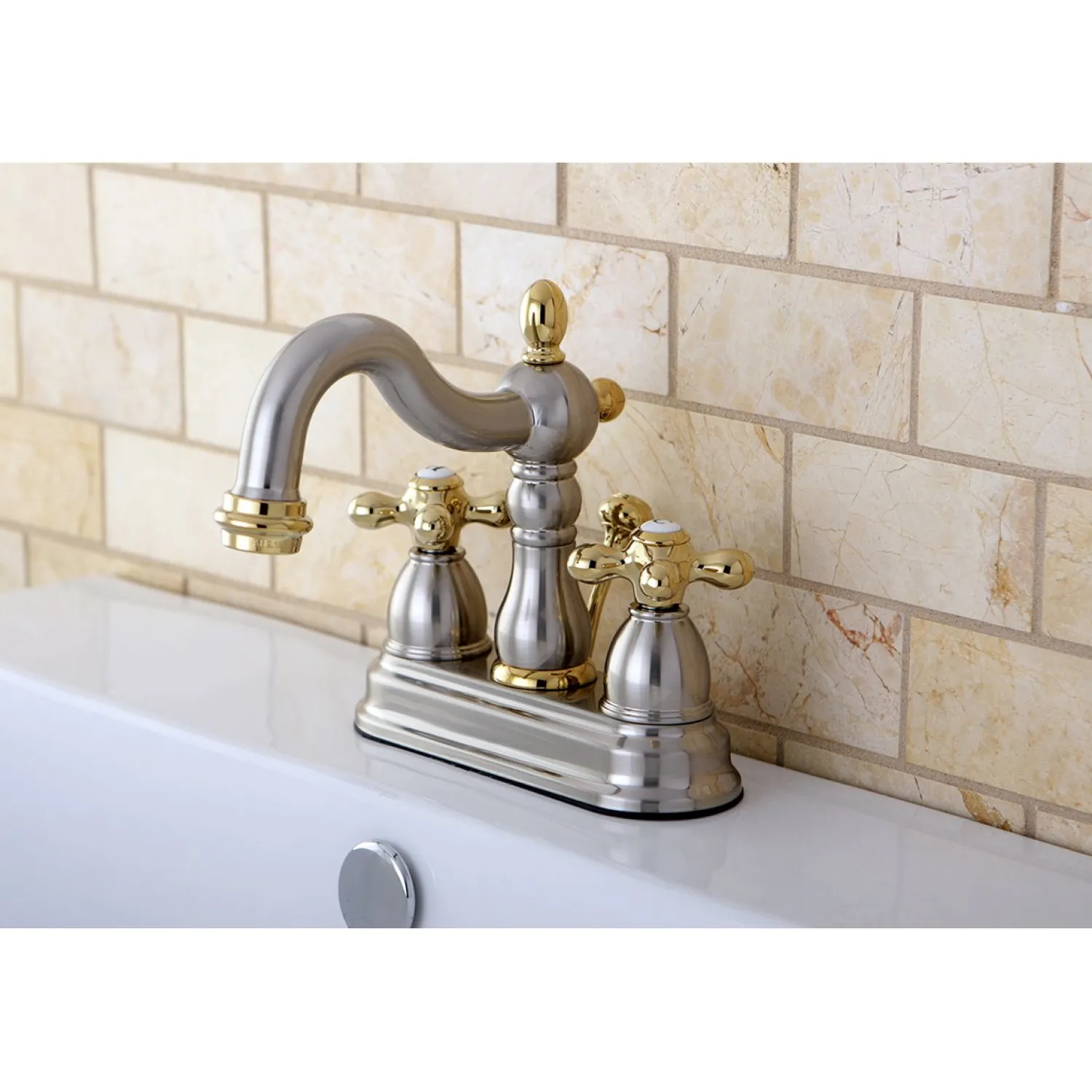 Discount Heritage Deck Mount 4-Inch Centerset Bathroom Faucet 4" Center Set