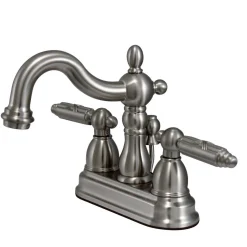 Hot Heritage Deck Mount 3-Hole 4" Centerset Bathroom Faucet 4" Center Set