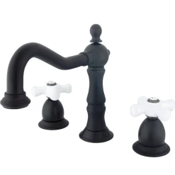 Hot Heritage Deck Mount 3-Hole 8-Inch Widespread Bathroom Faucet 8