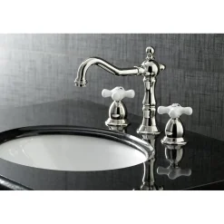 Hot Heritage Deck Mount 3-Hole 8-Inch Widespread Bathroom Faucet 8