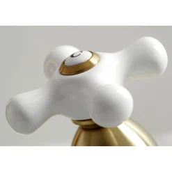 Hot Heritage Deck Mount 3-Hole 8-Inch Widespread Bathroom Faucet 8
