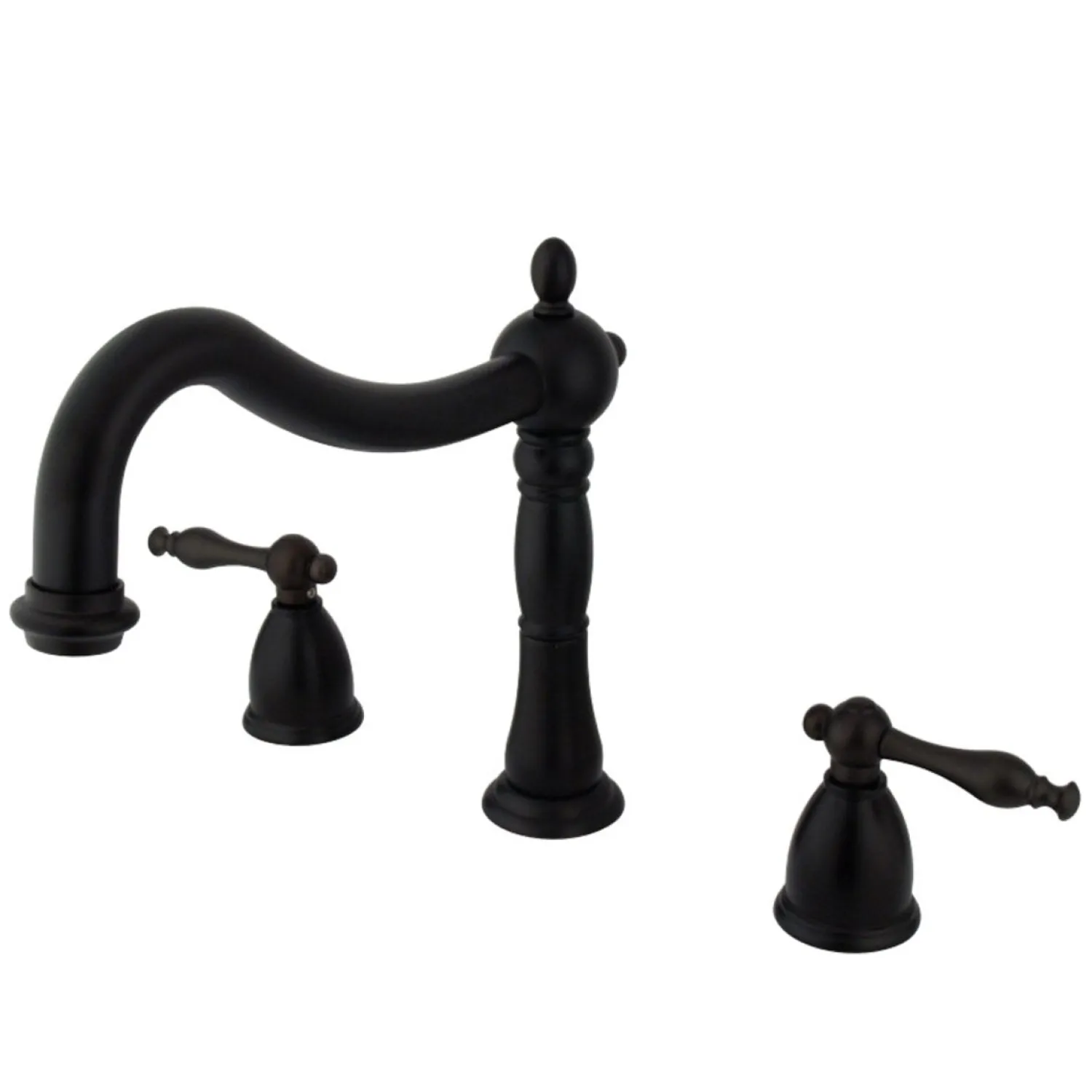 Best Heritage Deck Mount 2-Handle Roman Tub Filler Tub Faucets