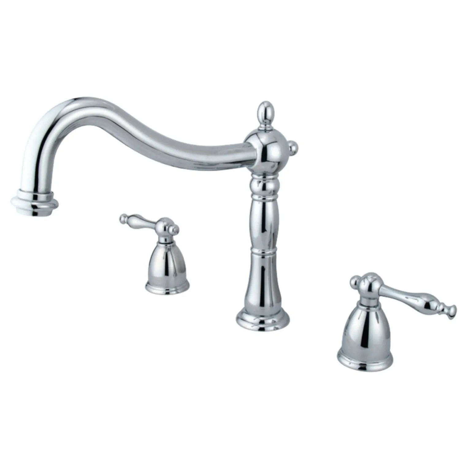 Best Heritage Deck Mount 2-Handle Roman Tub Filler Tub Faucets