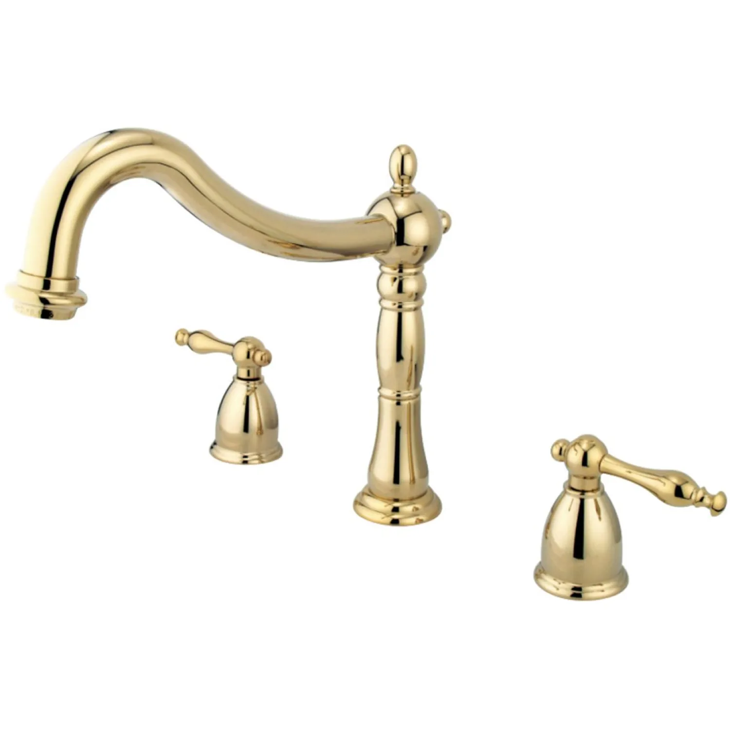 Best Heritage Deck Mount 2-Handle Roman Tub Filler Tub Faucets