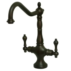 Discount Heritage Double Handle Kitchen Faucet without Sprayer Single Hole